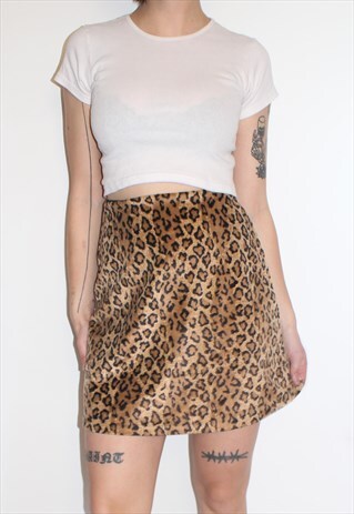 SENSE USA LEOPARD PRINT 90S SKIRT