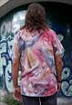 VINTAGE 90S ABSTRACT PATTERN SHORT SLEEVE SHIRT IN PASTEL