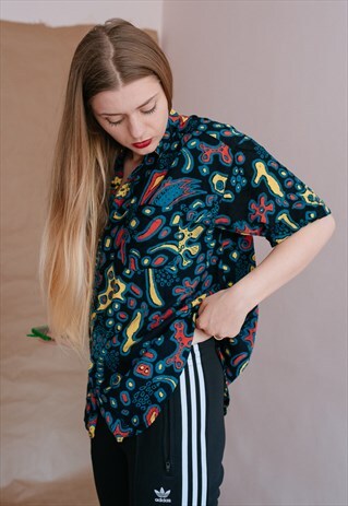 VINTAGE 70S PATTERNED FESTIVAL SHIRT