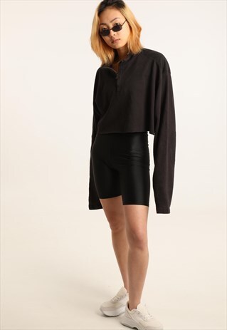 VINTAGE WRANGLER CROPPED 1/4 ZIP SWEATSHIRT