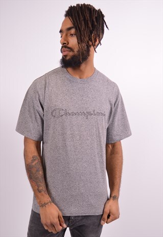 CHAMPION MENS VINTAGE T-SHIRT TOP MEDIUM GREY 90S