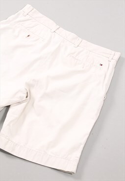 Vintage Tommy Hilfiger Chino Shorts in Cream Summer W34