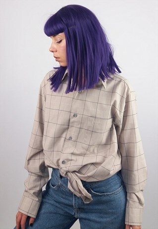 VINTAGE 90'S UNISEX BOYFRIEND SHIRT PLAID PRINT