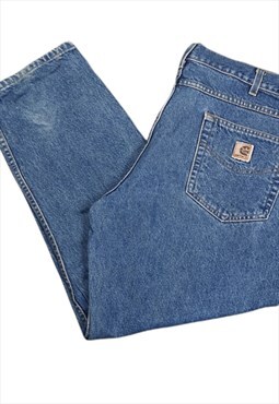 Carhartt Zip Up Jeans In Blue Size W38 L28