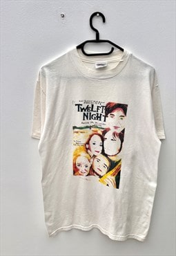 Vintage Shakespeare twelfth night beige T-shirt medium 