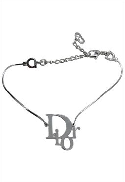 Vintage Dior Oblique bracelet in silver metal
