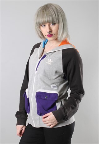VINTAGE ADIDAS FULL ZIP HOODIE MEDIUM
