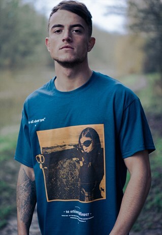 COLOUR COLLECTIVE 'ONE EYE' TEE - BLUE DUSK