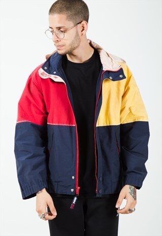 UNIQUE VINTAGE 80S TOMMY HILFIGER SPORT JACKET / S3942