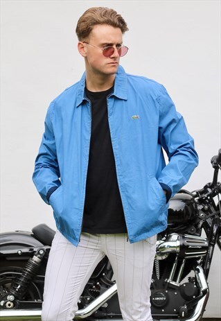 LACOSTE USA AIR FORCE BLUE VINTAGE HARRINGTON JACKET