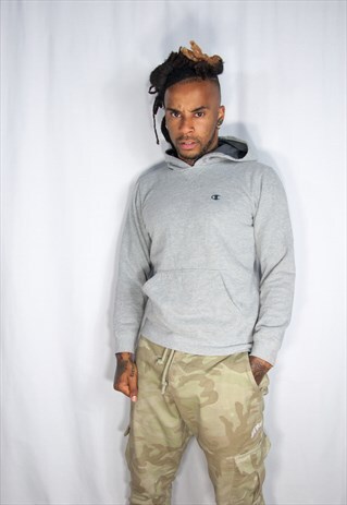 CHAMPION GREY VINTAGE HOODIE