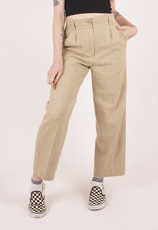 wool high waisted trousers