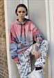 STRAIGHT FIT GRAFFITI PRINT JOGGERS BEAM OVERALLS IN WHITE