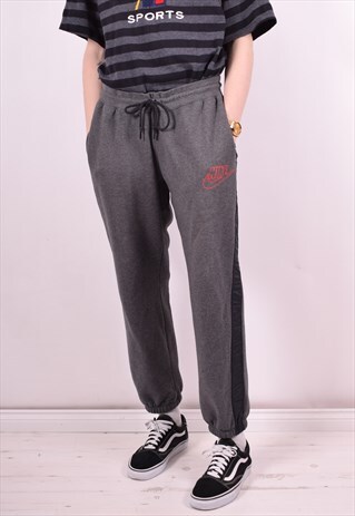 NIKE MENS VINTAGE TRACKSUIT TROUSERS W36 L28 GREY 90'S