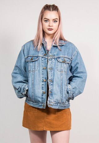 VINTAGE 90'S FADED BLUE DENIM LEE JACKET