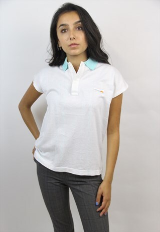 VINTAGE ELLESSE PATTERNED 90'S POLO SHIRT