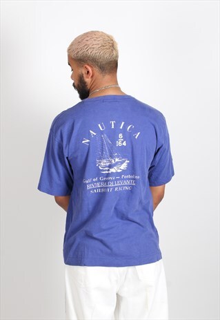 VINTAGE BLUE/PURPLE NAUTICA T-SHIRT