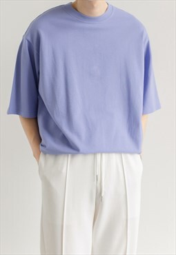Men's Solid color short-sleeved t-shirt