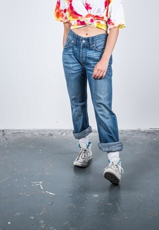 VINTAGE HIGH-WAISTED BLUE LEVI'S 512 MOM JEANS