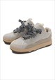 RETRO CLASSIC SNEAKERS WIDE COLORED LACES SHOES IN WHITE