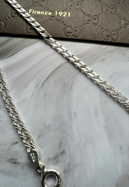 Sterling Silver Double Link 3.0mm Curb chain bracelet for me