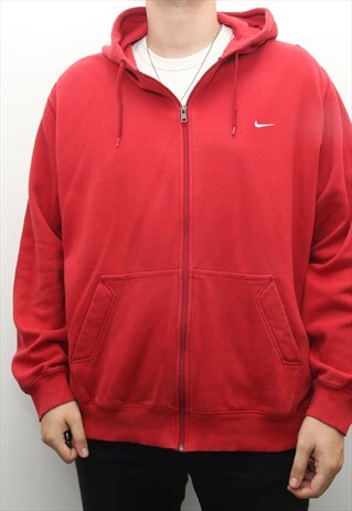 nike red zip up
