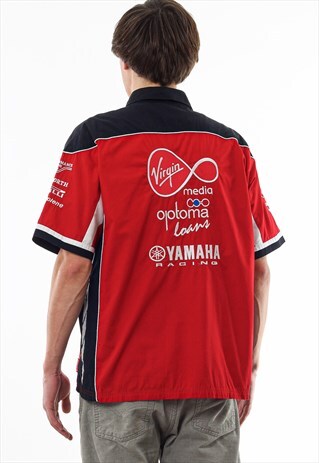 VINTAGE YAMAHA TEAM RACING RED SHORT SLEEVE
