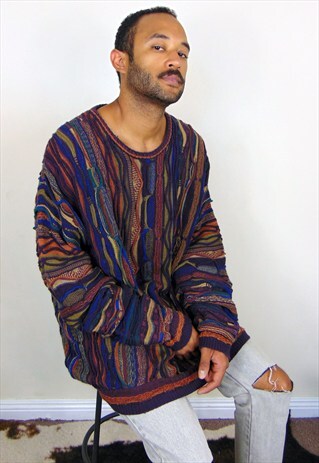 COOGI STYLE 90S LUXURY OVERSIZE CHUNKY JUMPER XXL