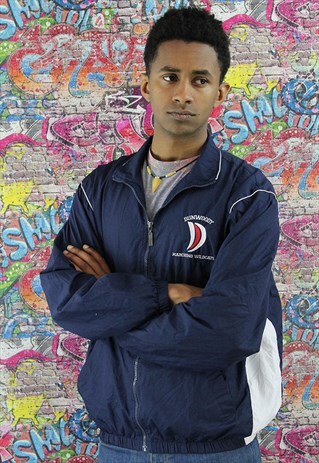 VINTAGE 90S SHELL JACKET / WINDBREAKER. UNISEX SPORTSWEAR.