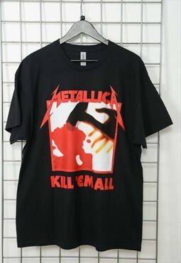 Metalica Kill em All T-shirt Black Size L