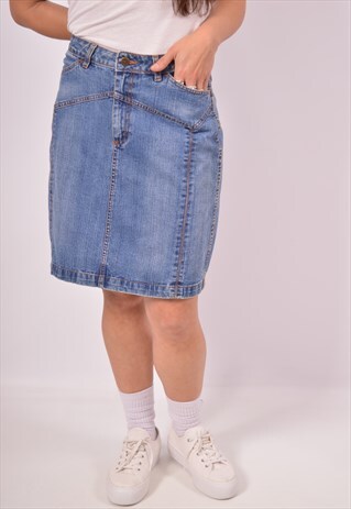 VINTAGE WRANGLER DENIM SKIRT BLUE