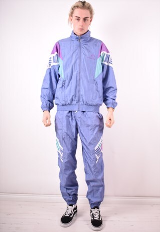 SERGIO TACCHINI MENS VINTAGE FULL TRACKSUIT LARGE BLUE 90S