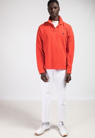 VINTAGE RALPH LAUREN LONG SLEEVED POLO TOP