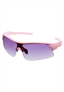 Sporty Sunglasses in Pink frame with Light Grey lens