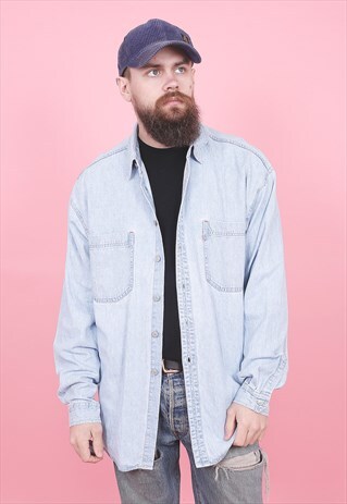 VINTAGE BLUE LEVI'S DENIM SHIRT /R8433