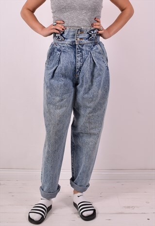 WOMENS VINTAGE JEANS W28 L30 BLUE 90S