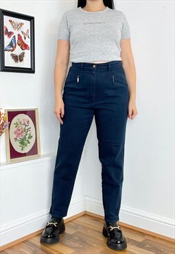 Vintage 90s Navy Blue Mom Jeans