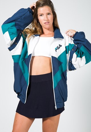VINTAGE 80'S USA FILA SHELL SPORT JACKET / S1418