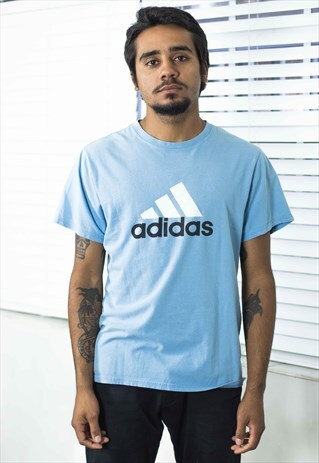 VINTAGE ADIDAS T-SHIRT LOGO 90S M 5.4