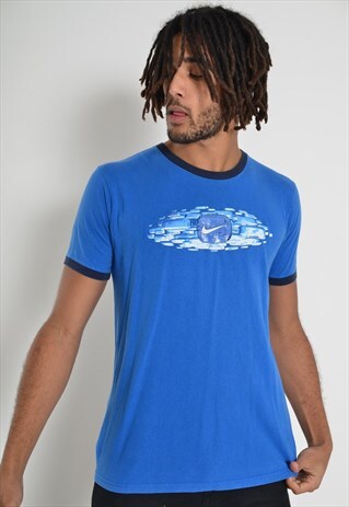 VINTAGE NIKE CREW NECK T-SHIRT BLUE