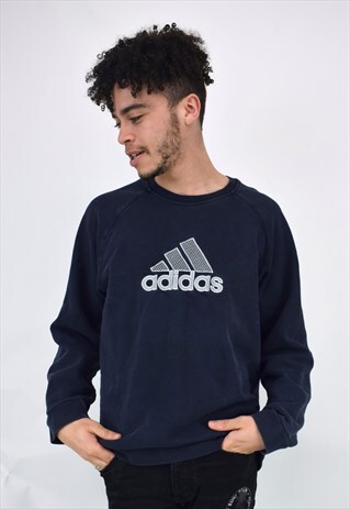 VINTAGE 90'S ADIDAS NAVY SWEATSHIRT