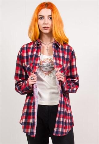 VINTAGE 90'S CHECKED FLANNEL SHIRT