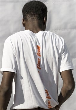  Baad t-shirt white  WTF  orange