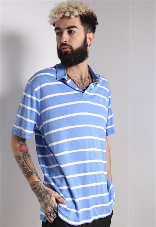VINTAGE POLO RALPH LAUREN POLO SHIRT BLUE