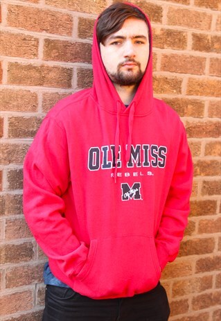 VINTAGE OLE MISS USA COLLEGE HOODIE