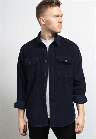 VINTAGE CORDUROY SHIRT BLUE