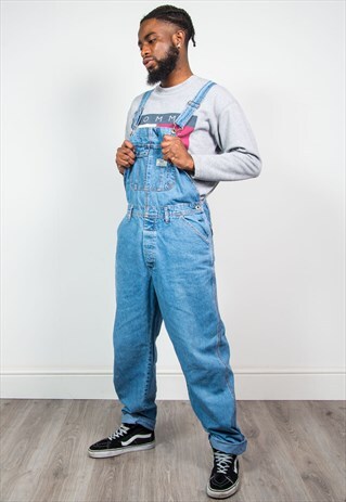 90'S VINTAGE BLUE DENIM DUNGAREES