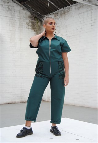 BOILER SUIT- GREEN IVY