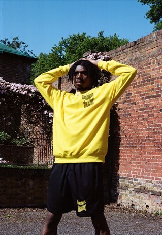 DAISY YELLOW UPS AND DOWNS, SMILES AND FROWNS SWEATSHIRT