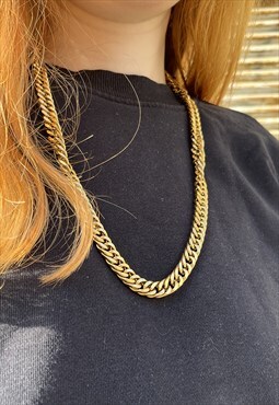 Gold Extra Large Stainless Steel Chain Necklace 